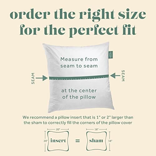 USA-Made 14x20 Down Feather Pillow Insert, 100% Cotton Cover (Set of 2)