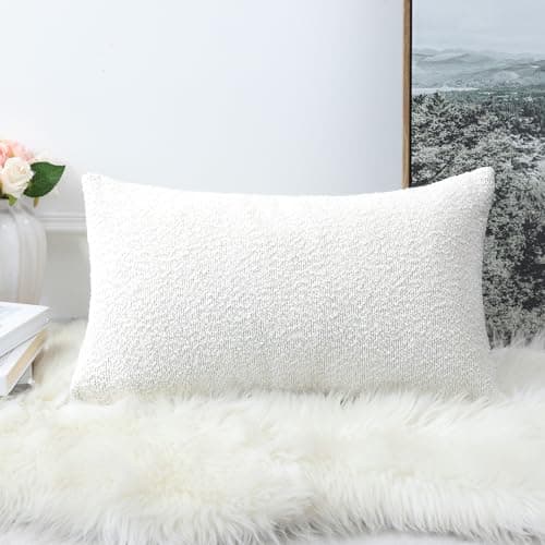 Textured Boucle Throw Pillow Covers for Chair Sofa Bedroom Home Decor