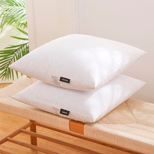 Gold Goose 24x24 WhiteDown and Feather Pillow Inserts,2 Packs,Soft Cover