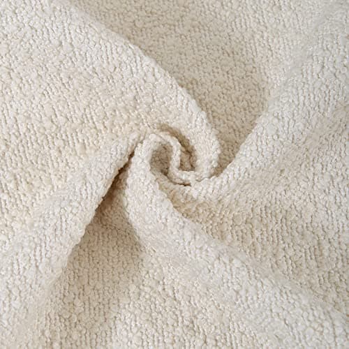 Light Grey Textured Boucle Throw Pillow Cover 12x20 Inch for Sofa, Bed, Living Room