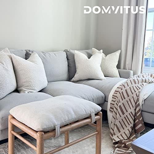 Luxury Boucle Pillow Cover for Bed Sofa - Buttery Cream, 24x24, Soft Accent Couch Cushion Case