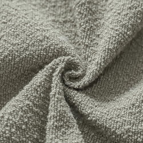 Textured Boucle Throw Pillow Covers 12x20 Inch Ivory White (Pack of 2)