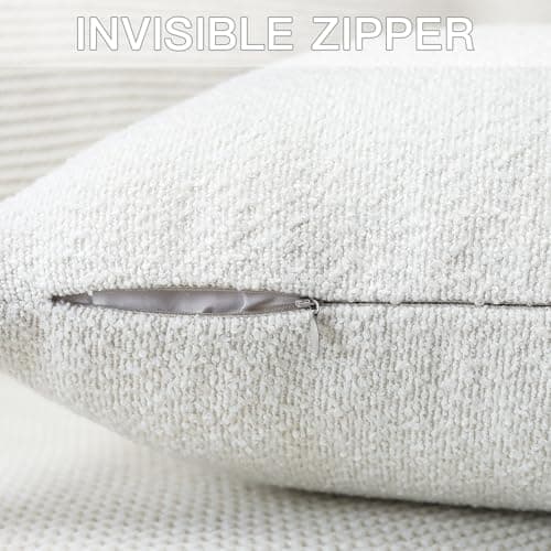 Textured Boucle Throw Pillow Covers for Chair Sofa Bedroom Home Decor