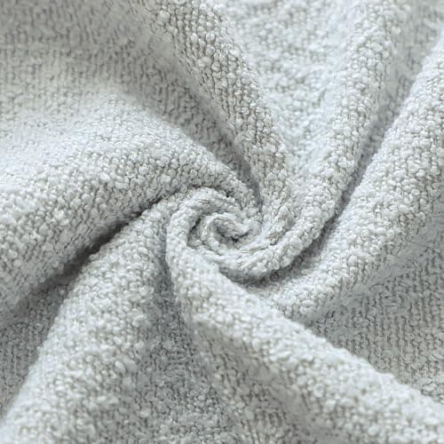 Textured Boucle Throw Pillow Covers 12x20 Inch Ivory White (Pack of 2)