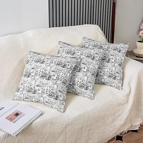 Vintage Paris Grey Eiffel Tower Pillow Cover, 18"x18", Reversible Print Pack of 2